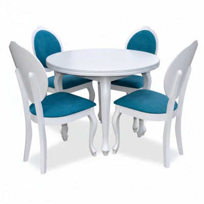 Tavolo da pranzo + 4 sedie Set da pranzo Set da pranzo Tavolo classico 5 pezzi Set Sedia nuova
