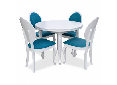 Tavolo da pranzo + 4 sedie Set da pranzo Set da pranzo Tavolo classico 5 pezzi Set Sedia nuova