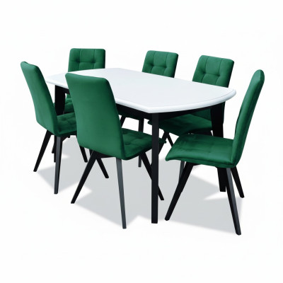 Tavolo da pranzo 6 sedie Set da pranzo Classico tavolo Tavoli Nuovo set