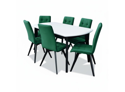 Tavolo da pranzo 6 sedie Set da pranzo Classico tavolo Tavoli Nuovo set