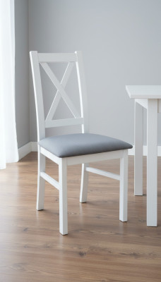 1x sedia in legno massello sedia da pranzo poltrona in tessuto sedia da pranzo Gastromobiliario Nuovo