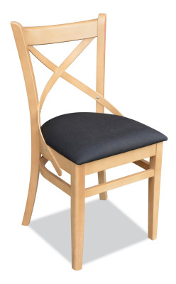 Sedia Poltrone Design Mobili di lusso Sedie da pranzo in legno Tessuto Sedia di legno Nuova !