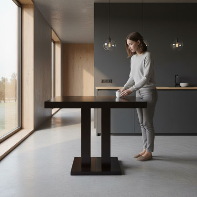 Tavolo da pranzo Tavolo Sala da pranzo Soggiorno Tavoli Legno Design Marrone Tavolo conferenze Nuovo