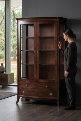 Soggiorno Mobili Vetrina Classica Legno Vetro Mobile Vetrina Vetrina Nuova