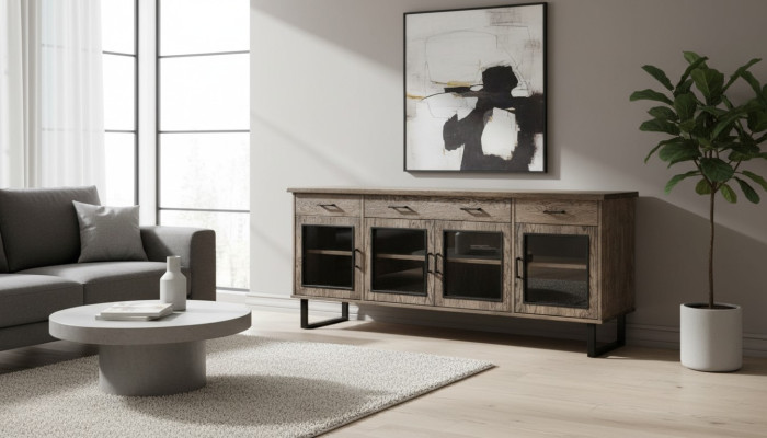 Vetrina credenza in vetro armadio cassettiera armadi alti mobili in vero legno cassettiere