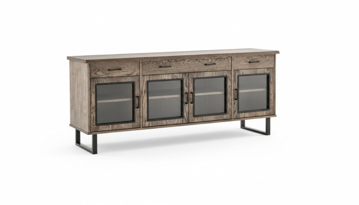 Vetrina credenza in vetro armadio cassettiera armadi alti mobili in vero legno cassettiere