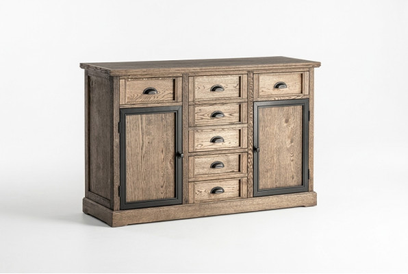 Tavolino consolle in legno marrone con cassetto scaffale tavolino da salotto credenza mobile.