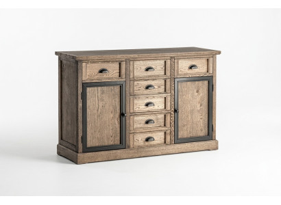 Tavolino consolle in legno marrone con cassetto scaffale tavolino da salotto credenza mobile.