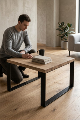 Tavolino da salotto Tavolo Divano Tavoli Tavolino decorativo Mobili per il soggiorno Legno 70x45 Loft