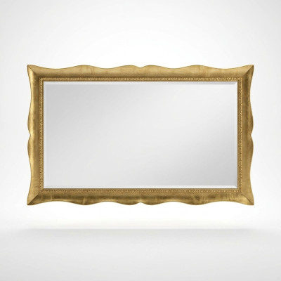 Specchio a parete in vetro xxl dorato grande 181x91 cornice in legno Specchio appeso Barocco Rococò