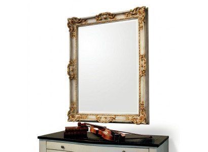 Specchio, specchio da parete, designer, ingresso, soggiorno, bagno, design in legno, 88x118, barocco.
