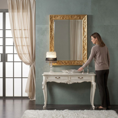 Specchio italiano Design Mobili Specchio da terra Credenza 93x183cm Barocco Rococò