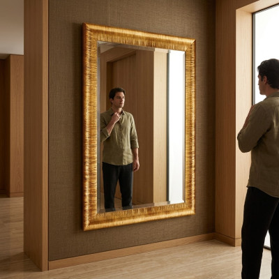 Specchio, specchio da parete, specchio per ingresso, specchio per bagno, decorazione per ingresso in legno, specchietto da muro, mobili.