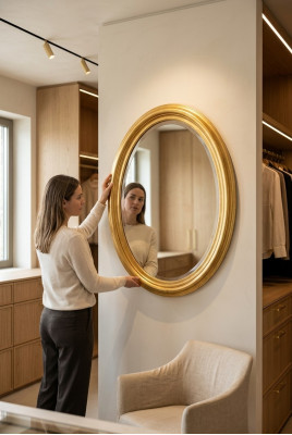 Specchio design specchio a parete Corridoi Soggiorno Bagno Legno Vetro Design Barocco Rococò