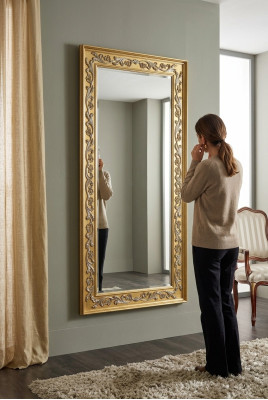 Specchio specchio Barocco Rococò Ingressi Soggiorno Bagno Legno Vetro Design SP 6420