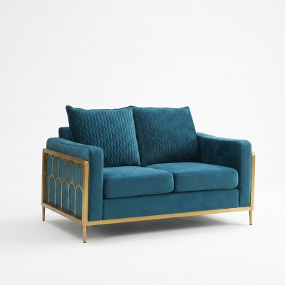 Divano a 2 posti design moderno in tessuto 100% tessile moderno.