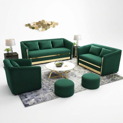 Sofà set tessile, sofà design moderno composto da 3 posti più 1.