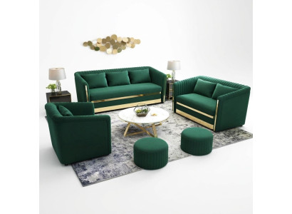 Sofà set tessile, sofà design moderno composto da 3 posti più 1.