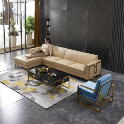 Divano design divano angolare pouf set di mobili imbottiti paesaggio abitativo