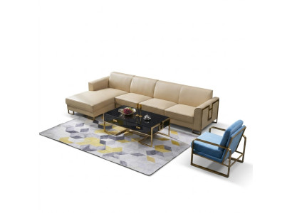 Soggiorno a forma di L, divano angolare, design divano imbottito, divano angolare