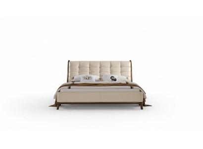 Letto Chesterfield Mobili Camera da letto Letto matrimoniale di lusso 180x200 in pelle nuovo