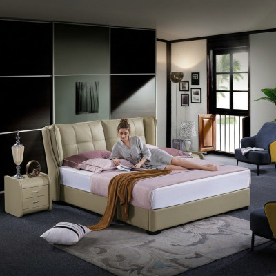 Camera da letto Set completo Letto con comodini 3 pezzi. Letto in pelle per hotel Nuovi