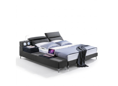 Design letto matrimoniale letto in pelle letti letto imbottito in pelle camera da letto matrimoniale 180x200.