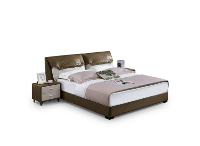 Letto classico Letto matrimoniale Letti Legno Marrone Stile Legno vero Camera da letto Nuovo