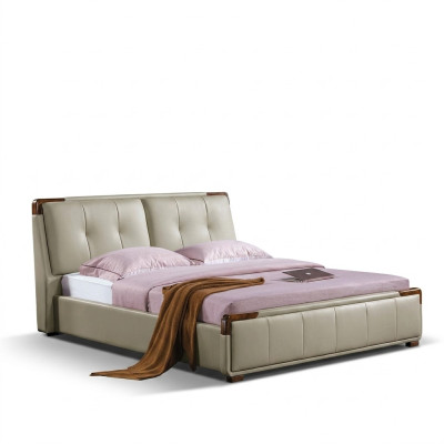 Letto imbottito design lusso doppio decor hotel letti camera da letto in pelle