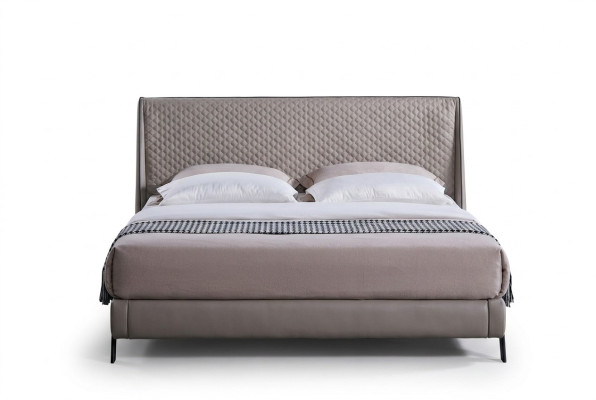 Lussuoso letto imbottito per camera da letto design 180x200 letti matrimoniali tessili nuovi.