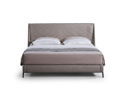 Lussuoso letto imbottito per camera da letto design 180x200 letti matrimoniali tessili nuovi.