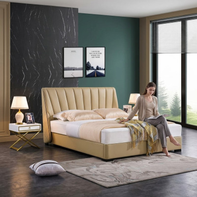 Letto matrimoniale Camera da letto Letti Mobili di lusso Letto matrimoniale Arredamento per hotel