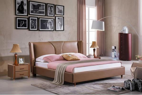Set da camera da letto tessile per letto 2x con 3 comodini. Mobili moderni di lusso.