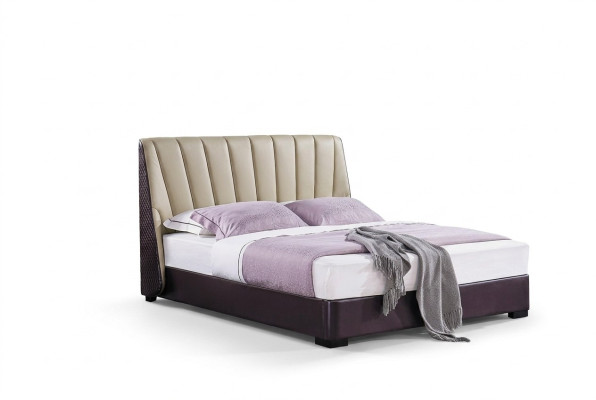 Letto Letto imbottito Design di lusso Camere da letto Lenzuola in legno Nuovo.