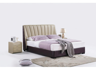 Camera da letto Letto in pelle Set completo 3 pezzi Set da hotel Comodini.
