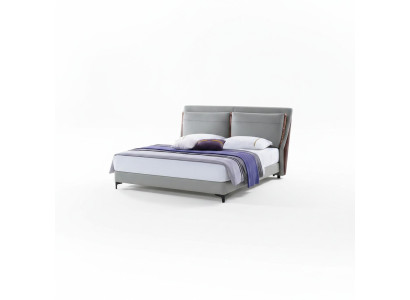Letto in legno Letto matrimoniale Letto a due piazze Mobili di lusso Camera da letto Hotel 180x200cm Letti in pelle