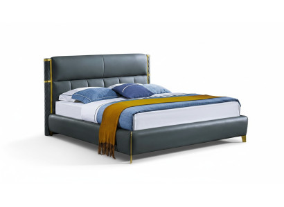 Design di lusso, letto imbottito matrimoniale per hotel camera da letto con tessuto.