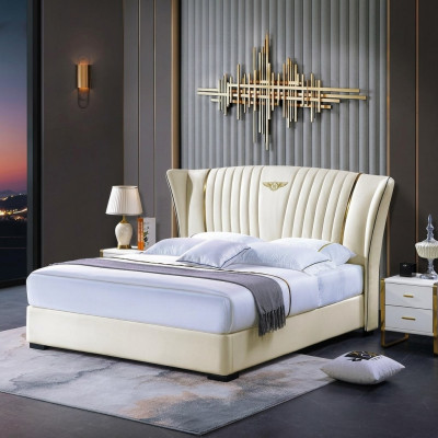 Letto in legno, letto matrimoniale, vero legno, camera da letto, hotel, letti 180x200cm, letto in pelle.