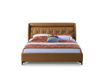 Design camera da letto Letto in legno Letti di lusso matrimoniali Imbottiti Mobili 180x200cm