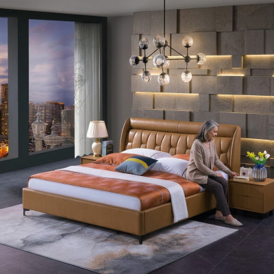 Lussuoso set da camera da letto con letto e 2 comodini, mobili da hotel, set da soggiorno 3 pezzi!