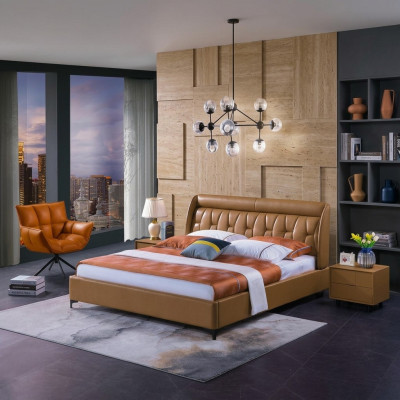 Lussuoso set da camera da letto con letto e 2 comodini, mobili da hotel, set da soggiorno 3 pezzi!