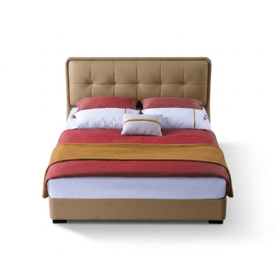 Camera da letto classica Letto Bianco Tessile Letti Pelle Imbottiti Matrimoniale 180x200cm