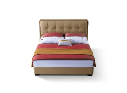 Camera da letto classica Letto Bianco Tessile Letti Pelle Imbottiti Matrimoniale 180x200cm