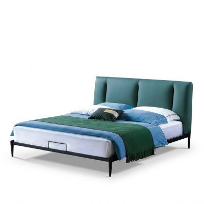 Design letto matrimoniale di lusso moderno per hotel verde.