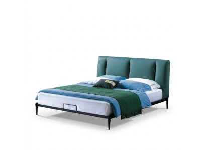 Design letto matrimoniale di lusso moderno per hotel verde.