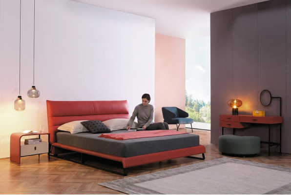 Letto Imbottito Design Di Lusso Decorazione Letti Doppi Per Hotel Camera Da Letto In Pelle