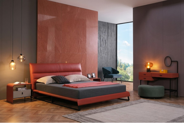 Letto Imbottito Design Di Lusso Decorazione Letti Doppi Per Hotel Camera Da Letto In Pelle