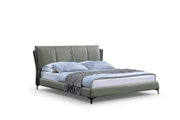 Letto in pelle 2x Comodino 3 pezzi Set camera da letto Mobili Moderni di lusso Letti Nuovi