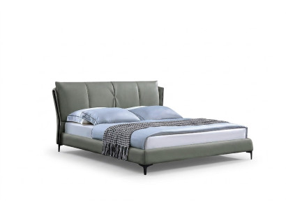 Letto in pelle 2x Comodino 3 pezzi Set camera da letto Mobili Moderni di lusso Letti Nuovi