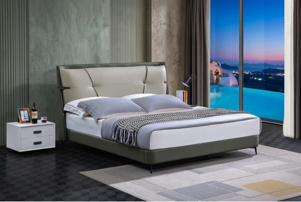 Mobili di lusso Letti Matrimoniali Camera da Letto Letto Matrimoniale Beige Arredamento Alberghiero